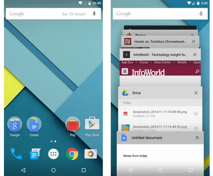 Android 5.0 to 5.1